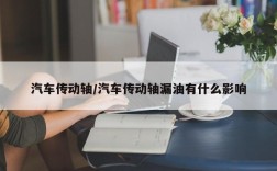 汽车传动轴/汽车传动轴漏油有什么影响