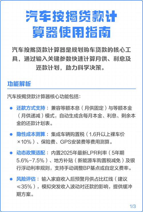 买车按揭计算器,买车按揭计算器在线查询